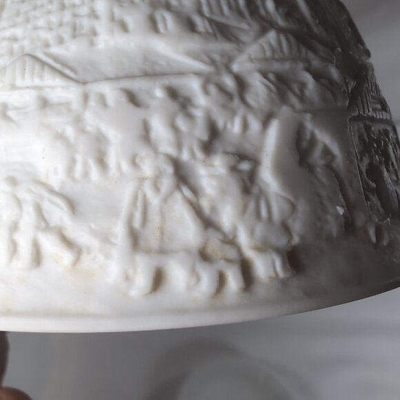 Starlight Hellmann-Versand Bisque Lithopane White Christmas 2010 Candle Holder - Picture 12 of 14